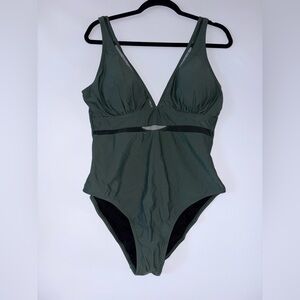 Hilor Women's One Piece Swimsuit Plunge V Neck